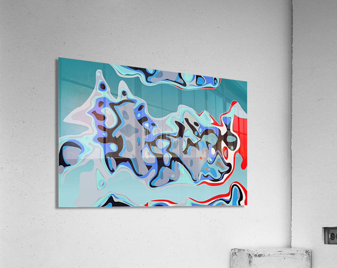 Blue Meandering Acrylic Print