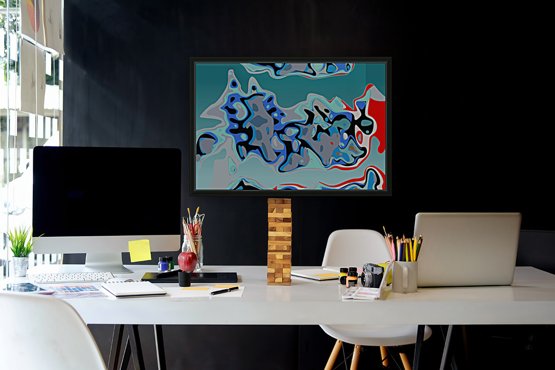 Blue Meandering Reproduction